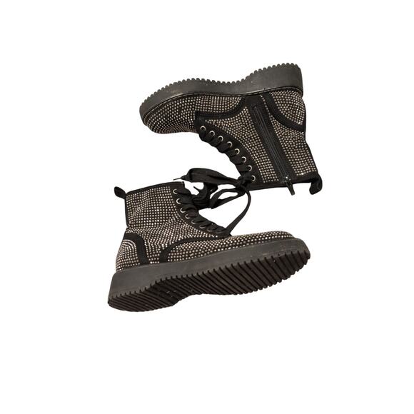 Madden Girl Kurrt Combat Boots Black Lace-Up Ankle Boots Size 6 - Picture 5 of 5